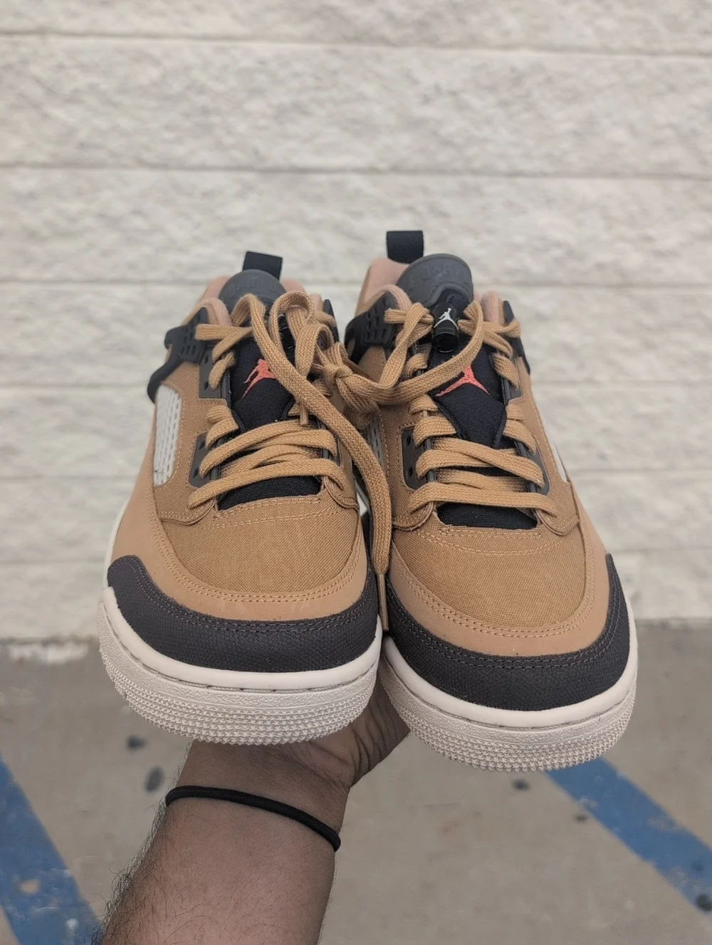 Men's Jordan Spizike Low Flax wheat/ baroque brown Size 8 NWOB